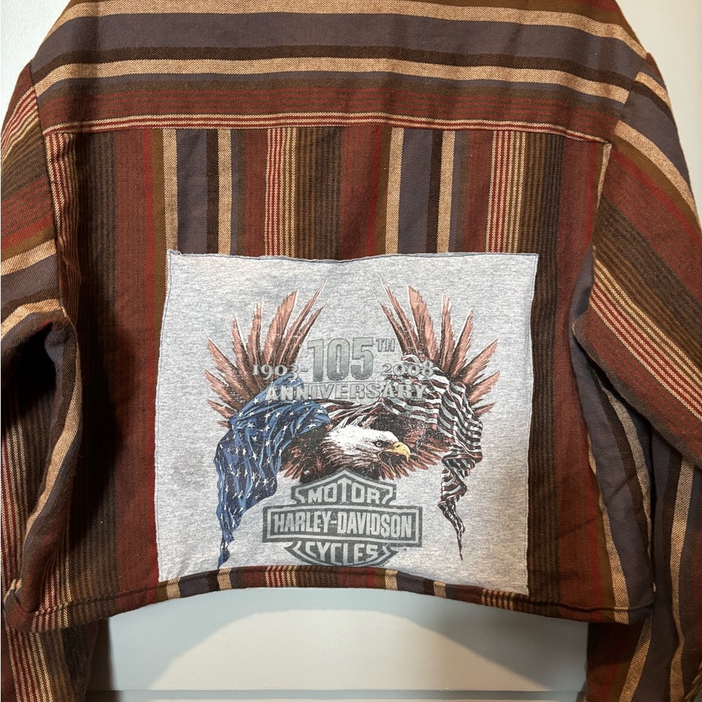 Harley-Davidson Upcycled Flannel Motorcycle